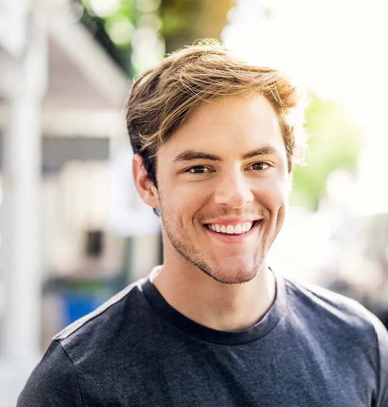 Young man smiling